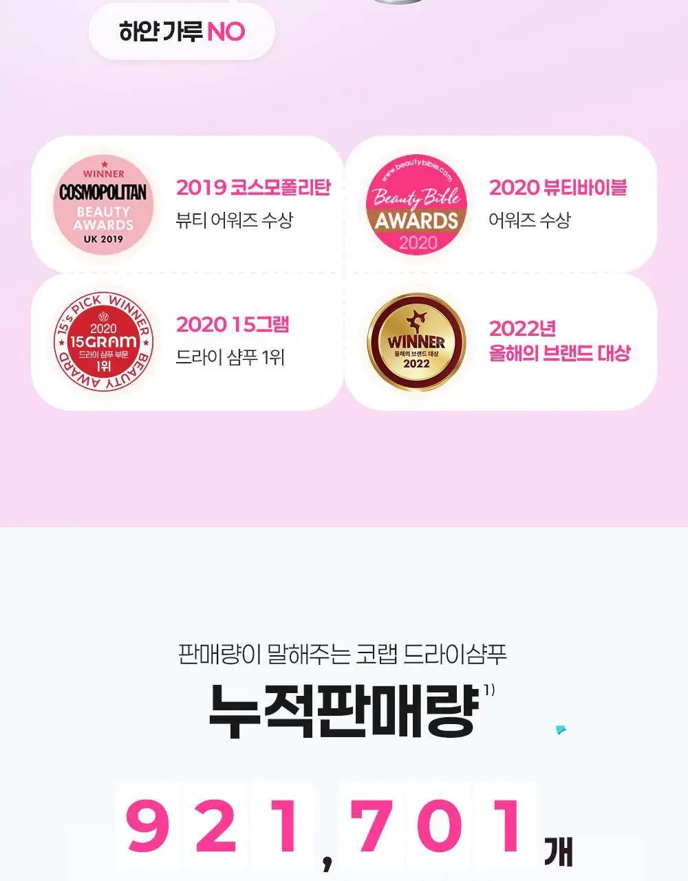 [NEW 퓨어누드 향] 코랩 드라이샴푸 200ml 4종 택1 상세페이지 3